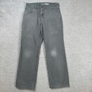 Carhartt Rugged Flex Relaxed Fit Canvas Work Pants Men's 30x28 Gray BN2517M